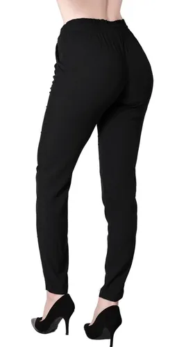 Pantalon De Vestir Personality Mujer Negro Poliester 2500