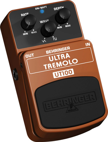 Behringer Ut100 Ultra Tremolo Pedal De Tremolo Clasico Color Marrón