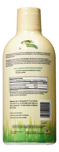 Suplemento Garden Greens Wheat Grass Com Gengibre (32 Porçõe