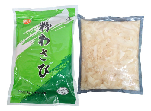 Combo Wasabi Powder 1kg + Jengibre Natural En Conserva 1kg