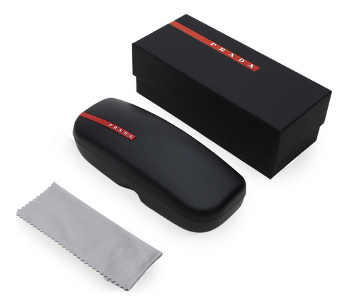 Armação Óculos De Grau Prada Linea Rossa Ps 50pv Tfy1o1 57 Cor Azul Emborrachado/preto Fosco