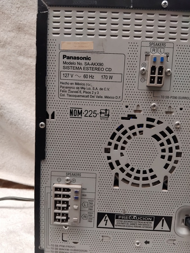 Modular Panasonic Sa-akx50 (solo Aux Y Usb) Para 5 Bafles Negro 110 W (Usado)