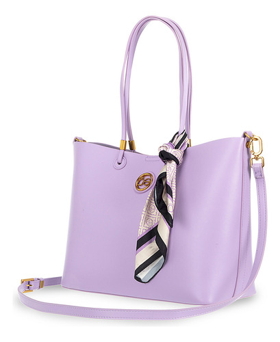 Bolsa Tote 2 En 1 Cloe Adaixy I Grande Color Lila