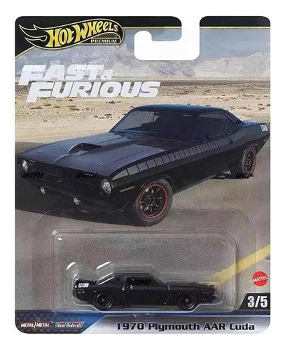 Hot Wheels Premium 1970 Plymouth Aar Cuda Color Negro