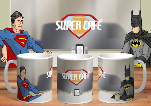 Taza Super Café Batman Y Superman De Cerámica | MercadoLibre