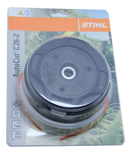 Carretel Autocut 26-2 Stihl Original Automatico P/ Fs55/80 Preto E Branco
