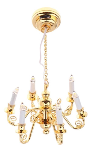 1/12 Casa De Muñecas Luz Accesorios Para Muñecas A