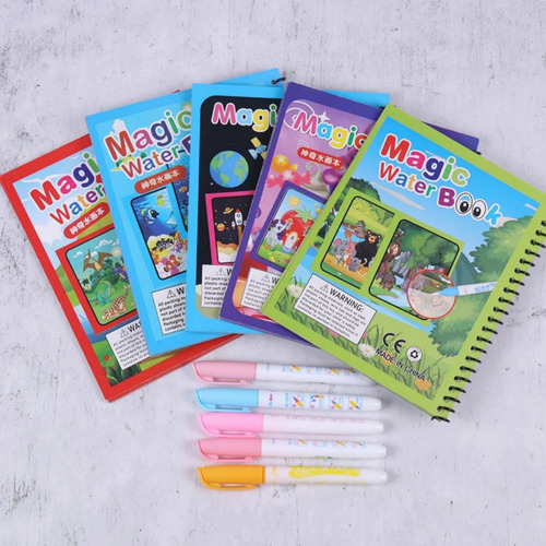 Magic Book Libro Para Colorear Reutilizable. 2 Unidades