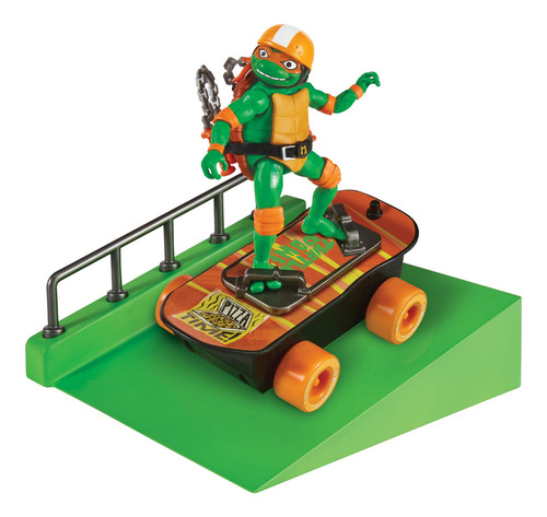 Figura De Fricción Tortugas Ninja Skateboard Juguete Interac
