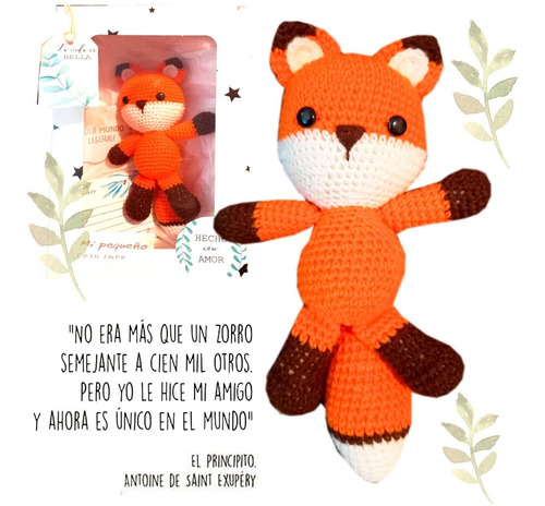 Imagen 1 de 5 de Muñeco Apego Tejido Crochet Amigurumi - En Caja Con Tarjetas