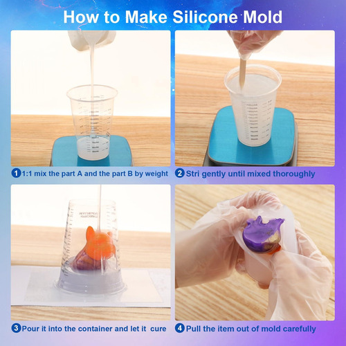 Kit De Fabricación De Moldes De Silicona Elástica 2.4 Kg