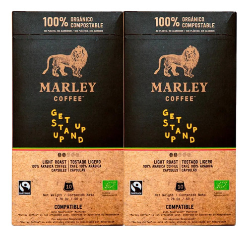 Café En Capsulas Marley Coffe Get Up Stand - 10 Unidades