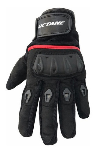 Guantes Touring Octane Oct 304 Negro/rojo Color Negro Talle S