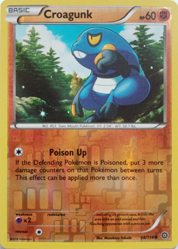 Pokémon Tcg Croagunk 58/114 Reverse