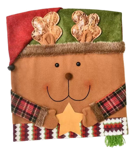 Funda Trasera Para Silla Navideña, Decoración Reno