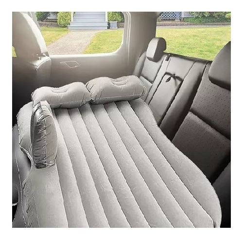 Colchon Inflable Auto Cama + Compresor + 2 Almohadas Camping