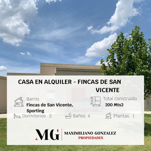 Imagen 1 de 30 de Casa En Alquiler - Fincas De San Vicente