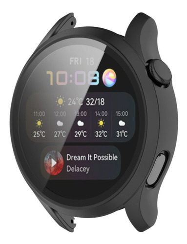Imagem 3 de 6 de Película De Vidro 9h Com Case Para Huawei Watch 3
