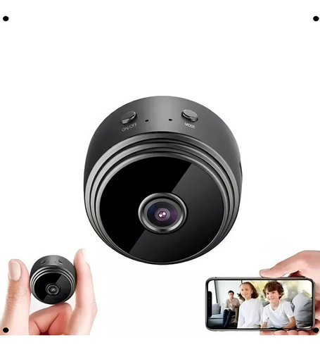 Mini Câmera Discreta Escondida Visão Noturna Hd Discreta Preto