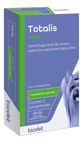 Totalis Mini 2 Comprimidos - Vermífugo Biovet