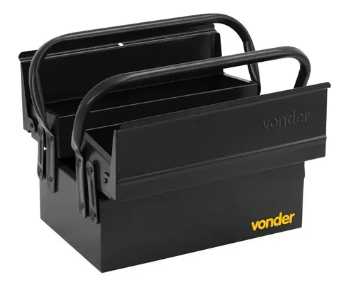 Caixa metálica sanfonada para ferramentas, com 3 gavetas, 30 cm x...