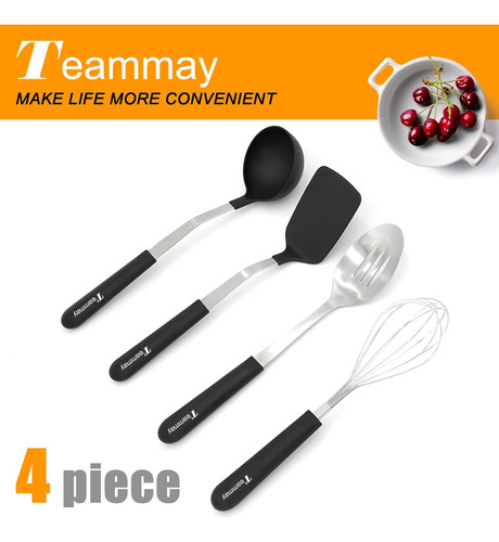 Juego De Utensilios De Cocina De 4 Piezas, Cuchara Ranurada