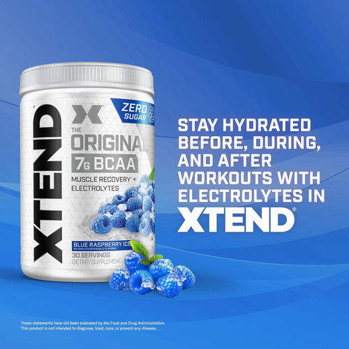 Xtend Scivation Bcaa 30 Servicios Sabor Blue Raspberry Ice