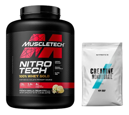 Pack Proteina Nitrotech 5lb + Creatina My Protein 250g