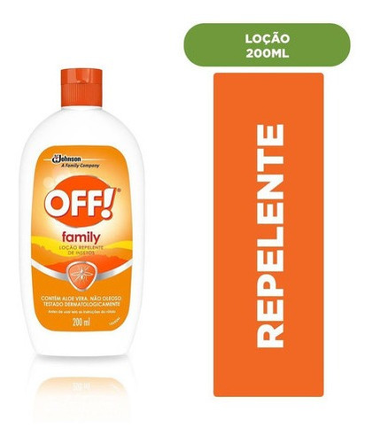 Repelente De Insetos Mosquitos Off! Family Loção 200ml