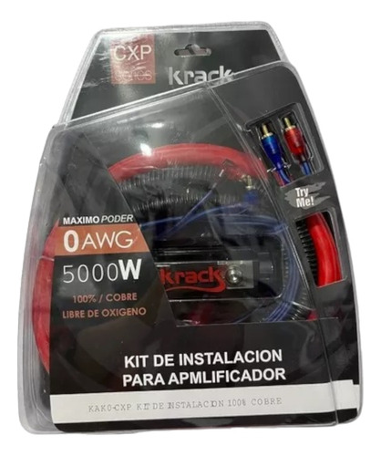 Kit De Instalación Calibre 0 Krack Audio 100% Cobre Cxp