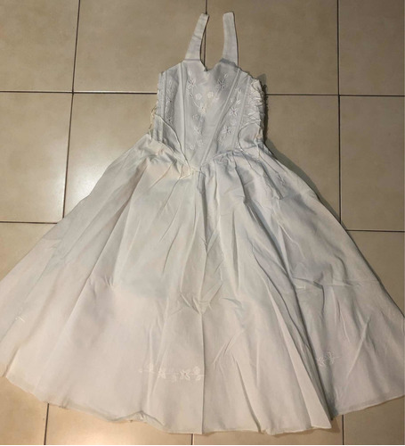 Vestido Para Comunion Niña Blanco Manta