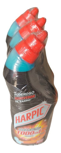 3 Pack Limpiador Harpic Baños Removedo Sarro Y Mugre 750 ml