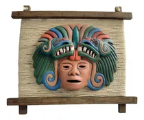 Comprar Máscara Quetzalcóatl Con Marco De Madera \u002F Arte Mexa 