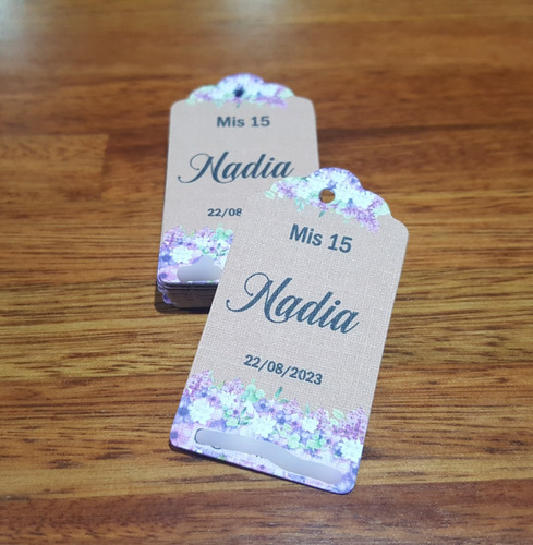 Imagen 2 de 10 de Tags Etiquetas Personalizadas Souvenirs , Etc X 10 Unidades