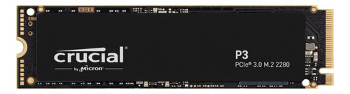 Disco Solido Nvme 1tb Pcie 3.0 M.2 2280 Crucial P3 3500 Mbps Color Negro
