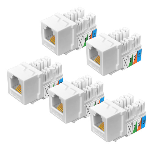 5pack Cat3 Telefono Keystone Jack Punch Down Tipo 110 Idc