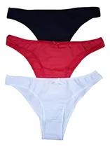 Comprar Bombachas Vedetinas Pack X3 Lody Algodón Y Lycra Lisas 8601