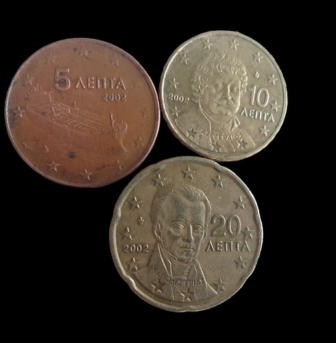 Monedas Grecia 5,10 Y 20 Céntimos De Euro 