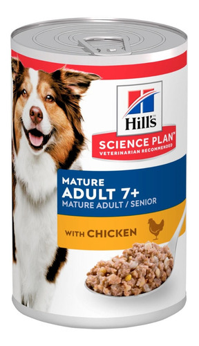 Hills Science Diet Lata Adult 7+ Pollo Y Cebada 370gr