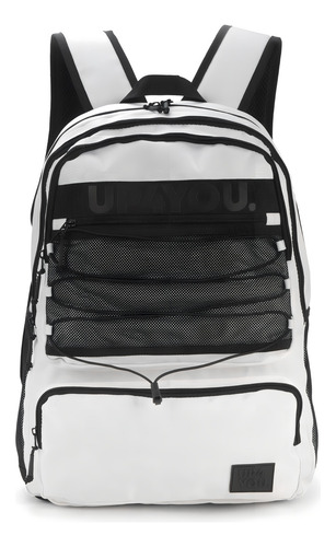 Mochila De Costas Grande Up4you Notebook Mj46602up Luxcel Cor Branco