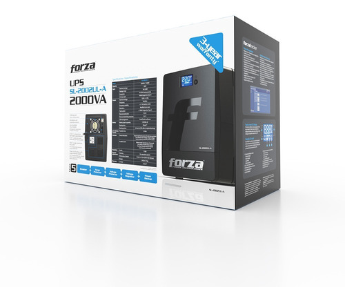 Imagen 3 de 3 de Ups Forza Sl-2002ul-a Smart 2000va/1200w 220v Rj45 Nickhard