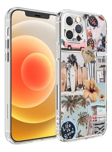 Funda Para iPhone SE 3rd/2nd/8/7 Vintage Beach Collage Outer