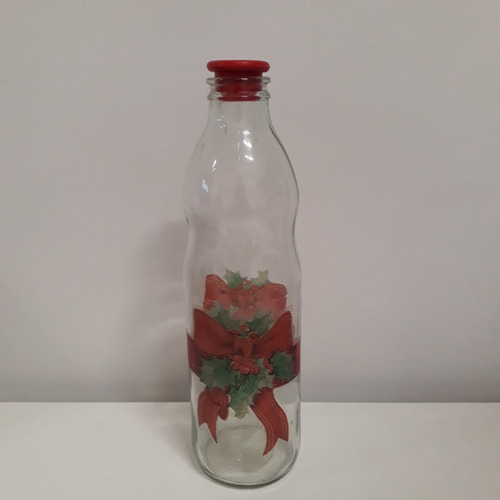 Imagen 2 de 4 de Botella De Vidrio Decorada Con Tapon