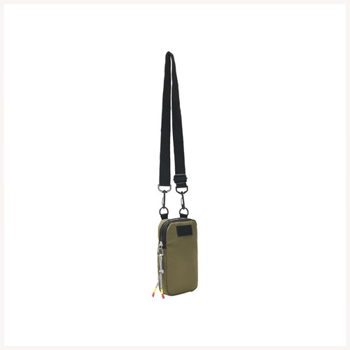 Bandolera Dama Porta Celular Cartera Classic Mujer Skora Verde Musgo Liso Negro Negro