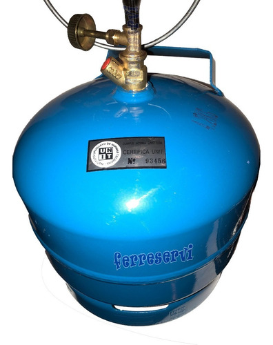 Imagen 3 de 5 de Garrafa 3kg A Gas Nueva Azul / Roja Completa C/ Valvula