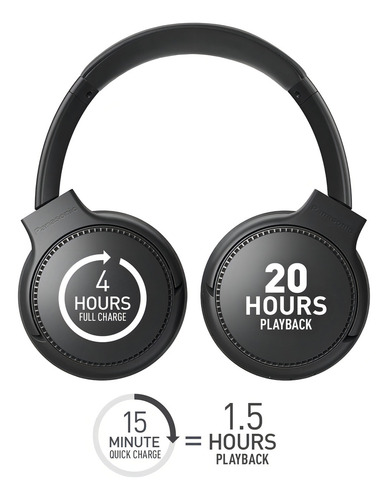Audifonos Bluetooth Panasonic Rb-m700b Deep Bass ,xbs Deep Color Negro