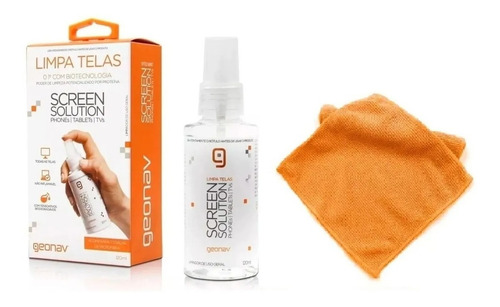 Imagem 3 de 5 de Limpa Telas Geonav Biotecnologia Orgânica 120ml Com Flanela