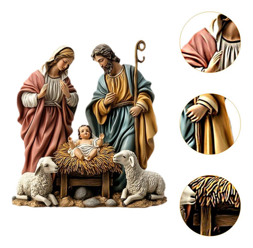 Figura De Belén De Navidad, Adorno De Nacimiento De Jesús,