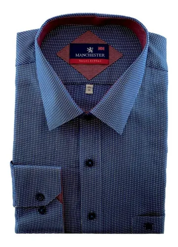 Camisa Vestir M/ L Puntos Manchester Tallas Extra 980 Camisa Vestir M/ L Puntos Manchester Tallas Extra 980