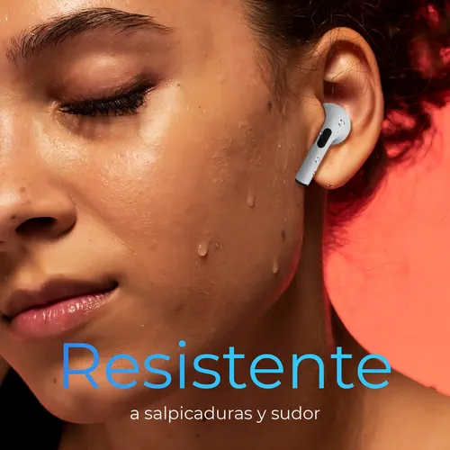 Audífonos Pro 6 Bluetooth V5 Resiste Salpicaduras 2.5hr Blco Color Negro